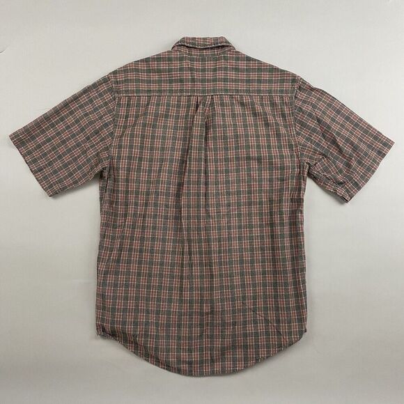 Carhartt Multicolor Plaid Short Sleeve Button Up Shirt Pockets Sz M 100% Cotton - Picture 9 of 9